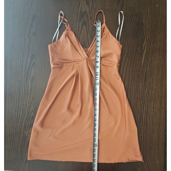 Forever 21 Burnt Orange Silky Slip Dress Sz S - Picture 7 of 10